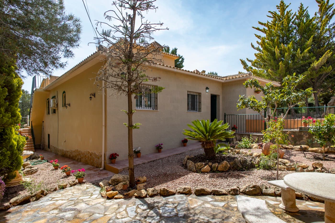 Villa exterior and garden
